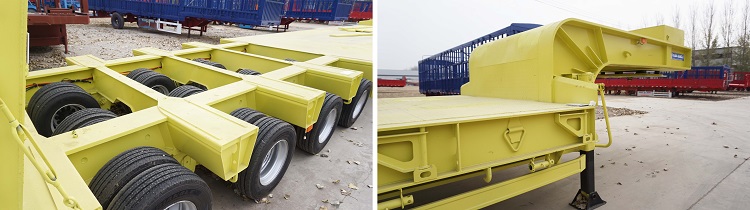 150 Ton Heavy Load Lowbed Truck Trailer for Sale